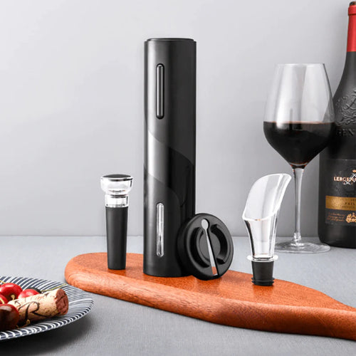 Abridor De Vinhos - Wine Set - Compre Abridor Recarregével e Ganhe Kit Com Base + Acessórios