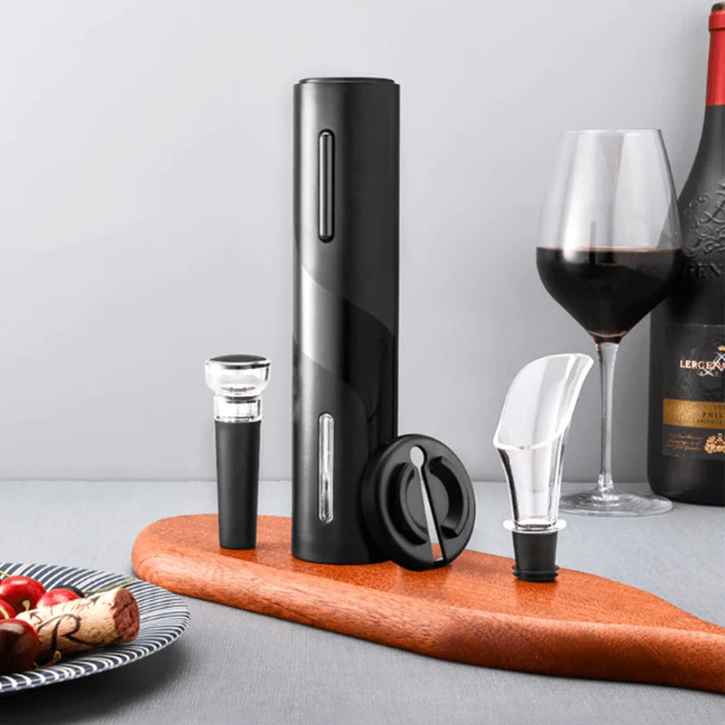 Abridor De Vinhos - Wine Set - Compre Abridor Recarregével e Ganhe Kit Com Base + Acessórios