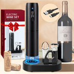 Abridor De Vinhos - Wine Set - Compre Abridor Recarregével e Ganhe Kit Com Base + Acessórios